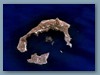 Santorini dal satellite, Grecia